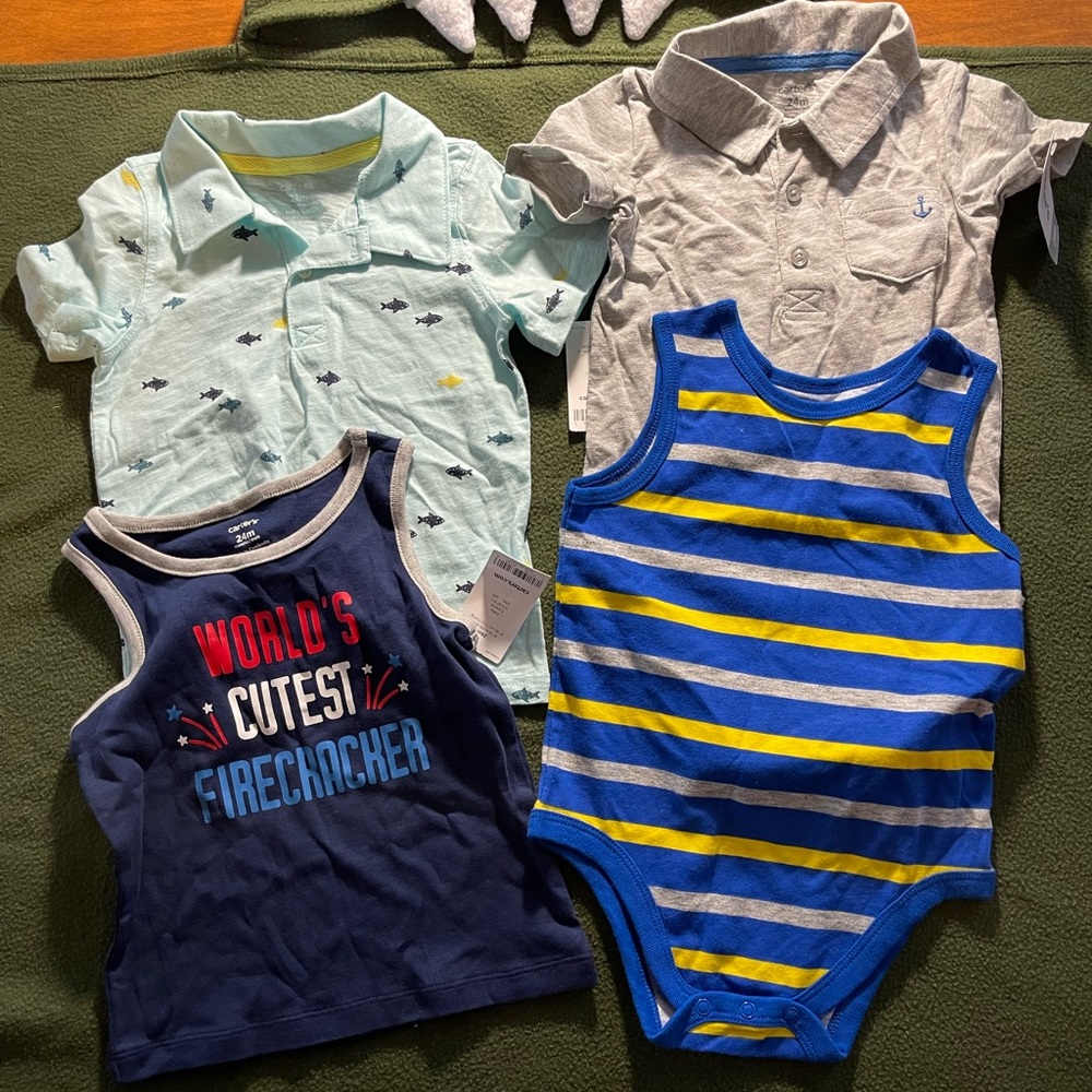 24m Little Boy Shirts Bundle